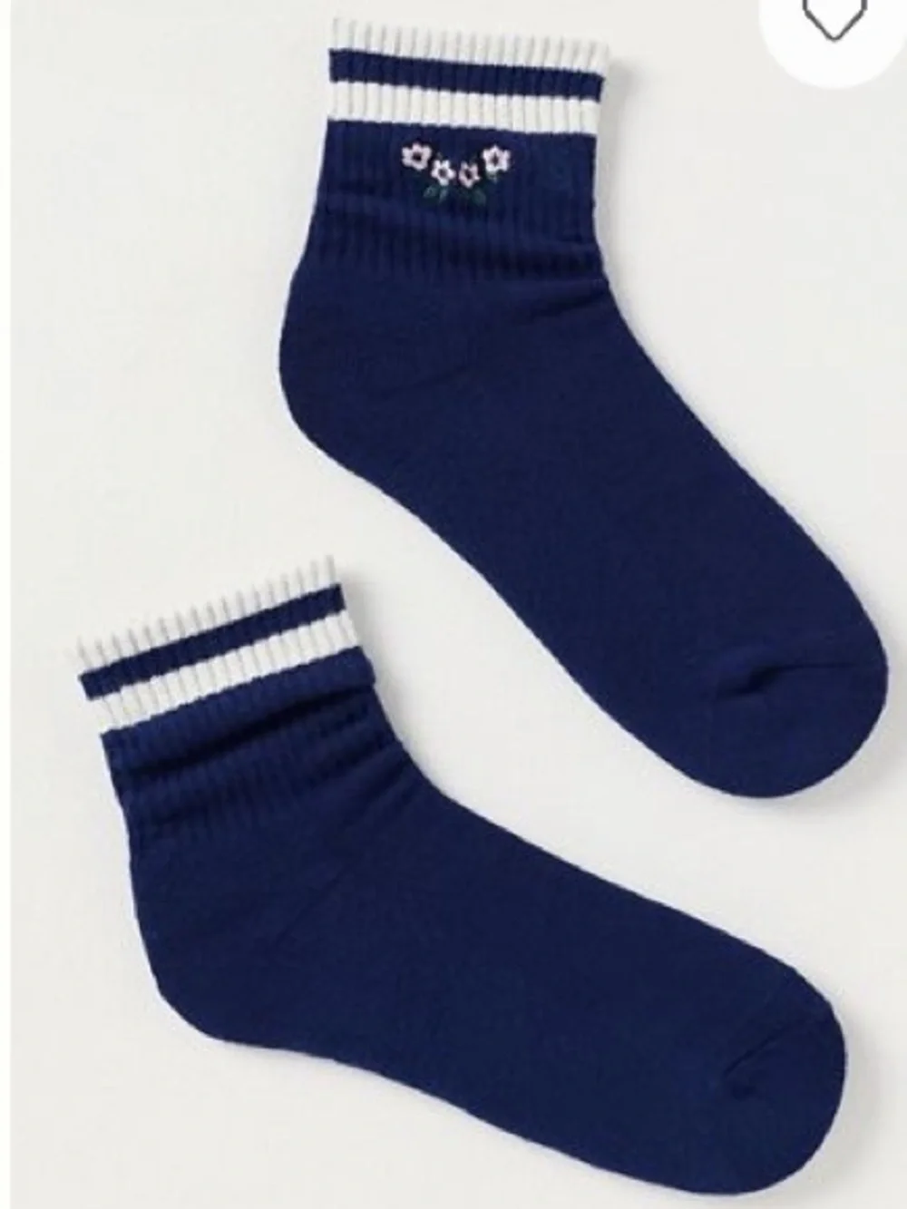 Anthropologie Sporty Floral Crew Socks (3) NWT